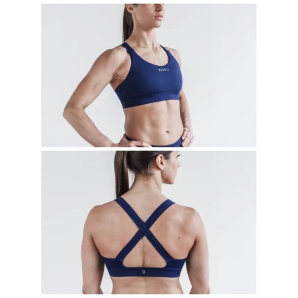 NoBull Pace Sports Bra Cross Back No Bull Training Workout Lounge Small Blue - Picture 2 of 13